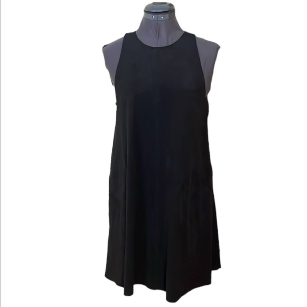 Wilfred Black Faux Suede Sleeveless Swing Dress Size XS
